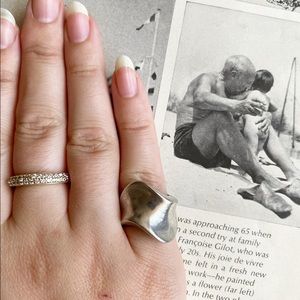 Vintage Sterling Silver Wave Ring, size 6